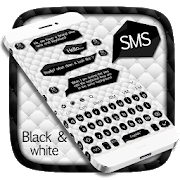  SMS Black White Keyboard   -  