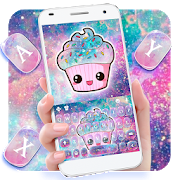     Galaxy Hot Pink Cupcake   -  