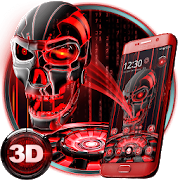 3D Tech Blood Skull Theme   -  APK