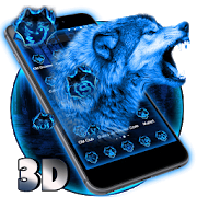 Программа Тема 3D Neon Vivid Wolf на Андроид - Полная версия