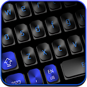 Черная синяя клавиатура