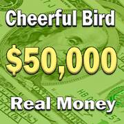  Cheerful bird. Get money.   -  