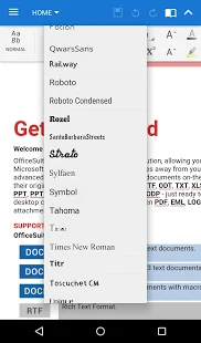 Программа OfficeSuite Font Pack на Андроид - Открыто все