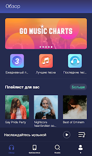 Программа Music плеер 2018- Музыкальный плеер GO на Андроид - Открыто все