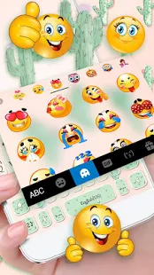 Программа тема для клавиатуры Cute Cartoon Cactus на Андроид - Новый APK