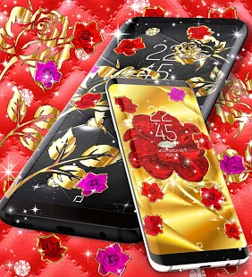 Программа Золотые розы живые обои на Андроид - Новый APK