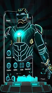 Программа Тема 3D Neon Hero на Андроид - Обновленная версия