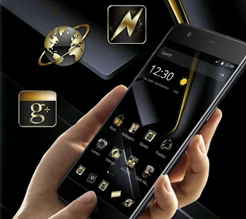 Программа Золотая черная бизнес-тема на Андроид - Полная версия