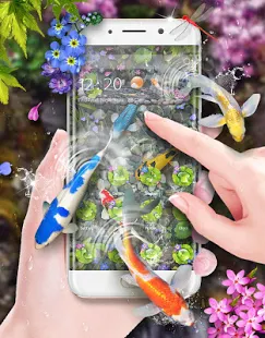 Программа 3D рыбки кои тема & Оживленный эффект 3D пульсации на Андроид - Открыто все