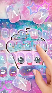 Программа тема для клавиатуры Galaxy Hot Pink Cupcake на Андроид - Обновленная версия