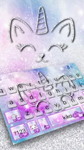 Программа обои клавиатура Silver Unicorn Cat на Андроид - Полная версия