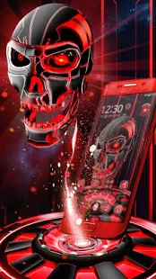 Программа 3D Tech Blood Skull Theme на Андроид - Новый APK