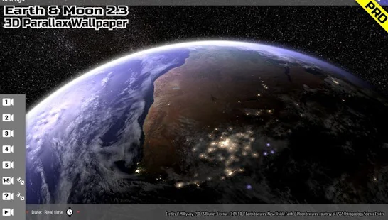 Программа Earth & Moon in HD Gyro 3D PRO Parallax Wallpaper на Андроид - Обновленная версия