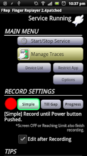 Программа FRep - Finger Replayer на Андроид - Открыто все