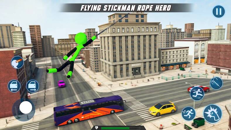  Spider Hero Stickman Rope Hero   -  