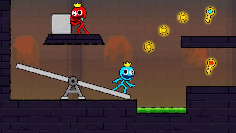  Red and Blue Stickman 2   -  