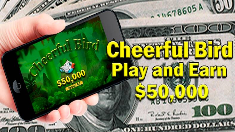  Cheerful bird. Get money.   -  