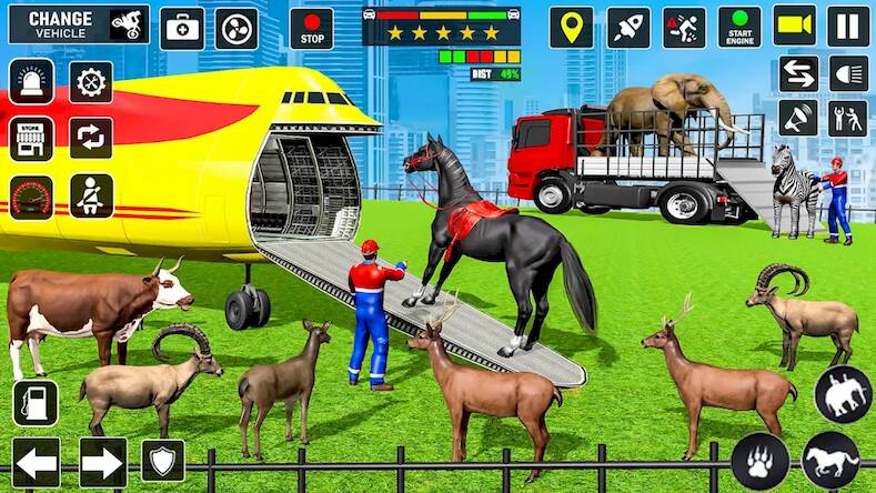  Transport Animals: Truck Games   -  