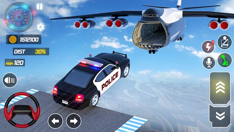  Police Car Stunts Racing Games   -  