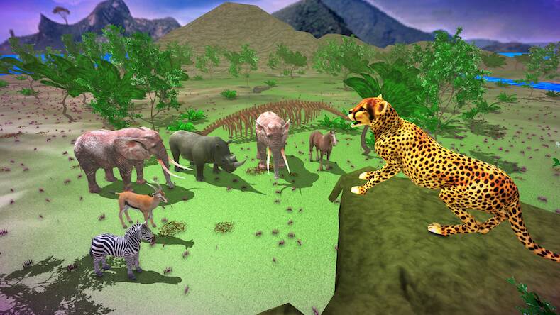  Lion Cheetah Family Simulator   -  