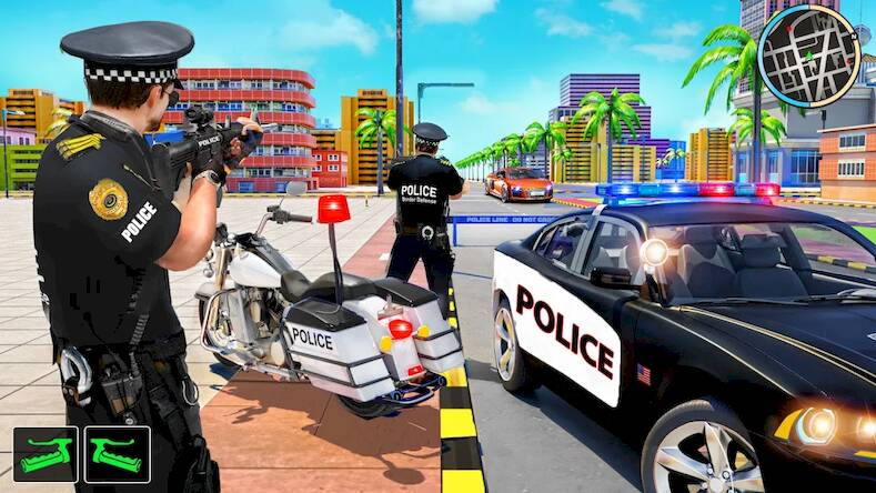  Police Moto Bike Chase Crime   -  