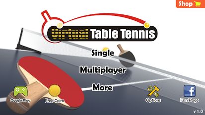 Взломанная игра Virtual Table Tennis на Андроид - Открыто все