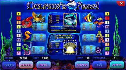 Взломанная игра Dolphins Pearl Deluxe slot на Андроид - Бесконечные деньги